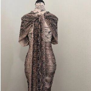 Moda International Strapless Snake Print Dress